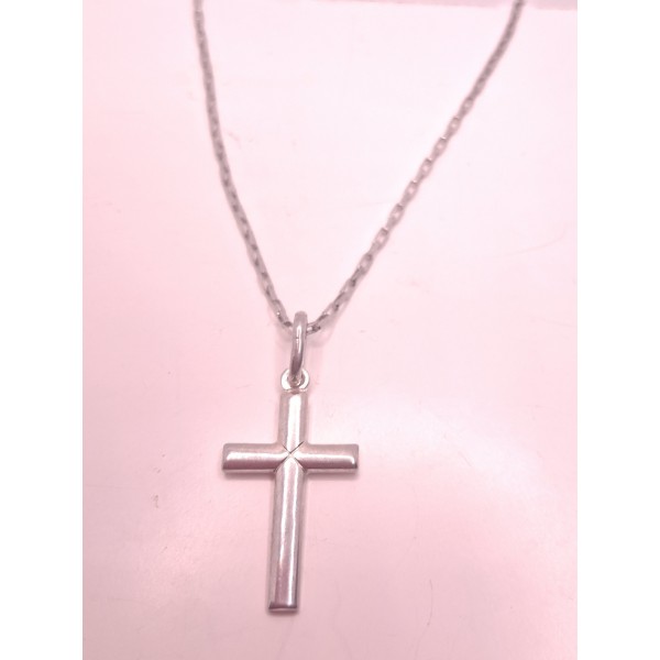 cadena y cruz de plata