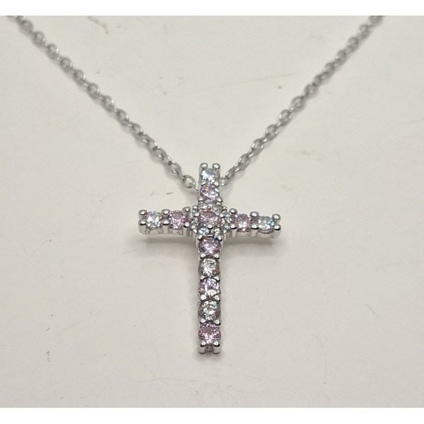 cadena y cruz de plata