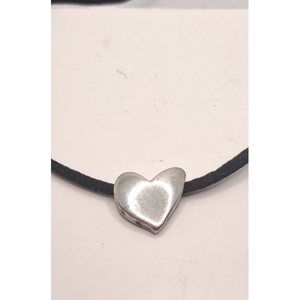 colgante corazon de plata