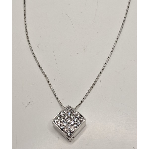 cadena y colgante plata con zc