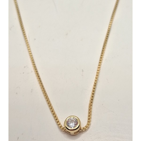 cadena con colgante zc de plata chapada