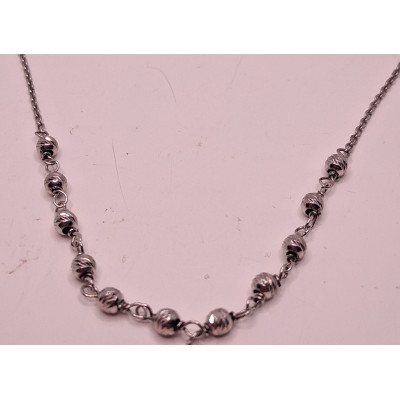collar de bolas plata