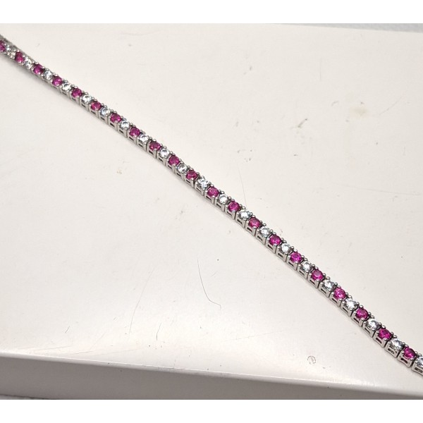 pulsera de plata con zc color