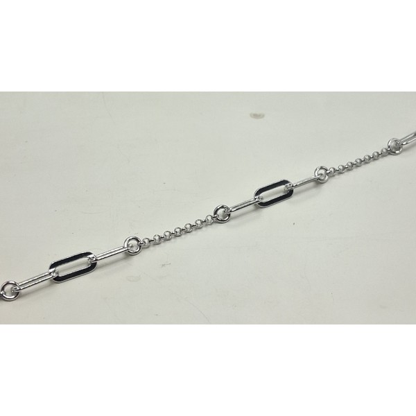 pulsera de plata con eslabon