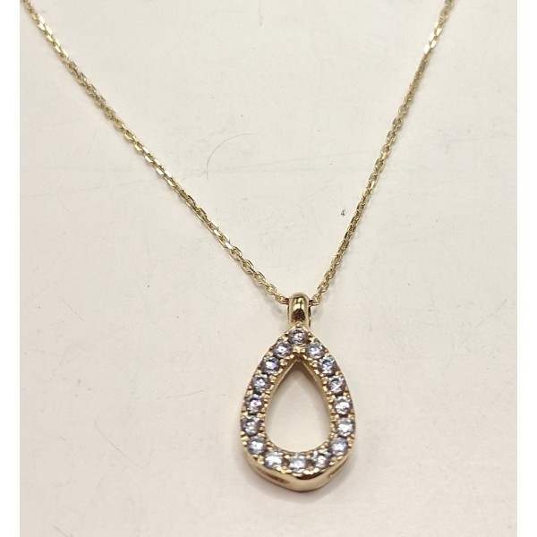 cadena y colgante zc oro 18 ktes