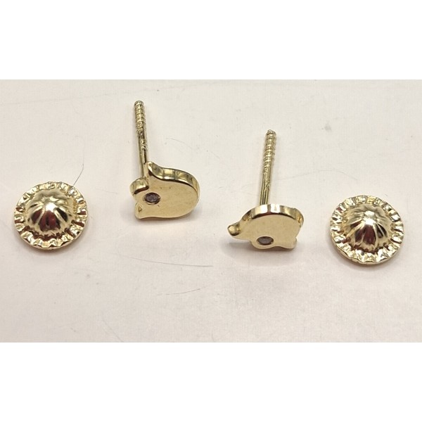 pendientes bebe oro  18 ktes