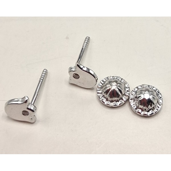 pendientes bebe oro blanco 18 ktes