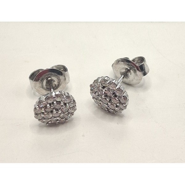 pendientes oro de 18 ktes  con brillantes