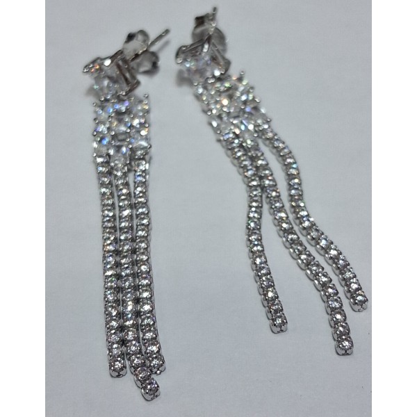 pendientes plata con zc
