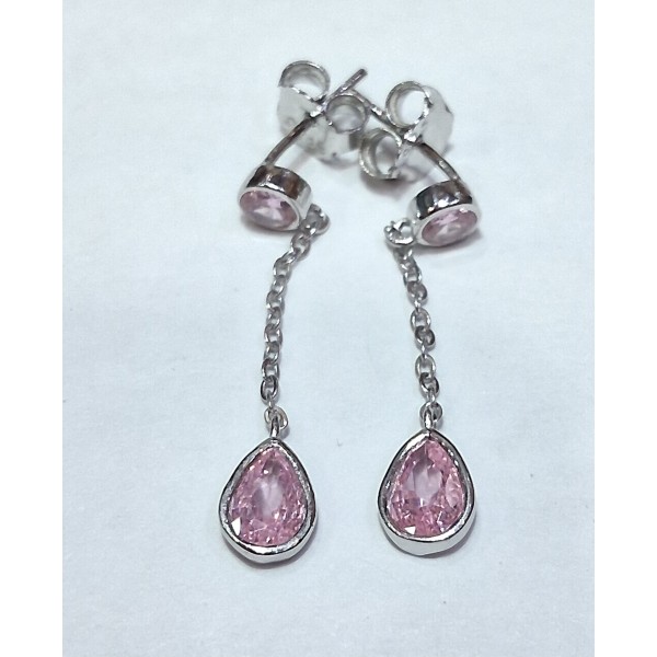 pendientes plata con zc
