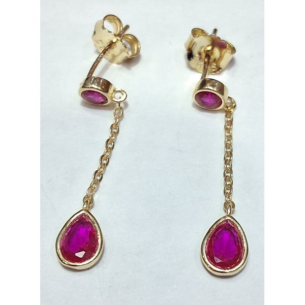 pendientes plata con zc color
