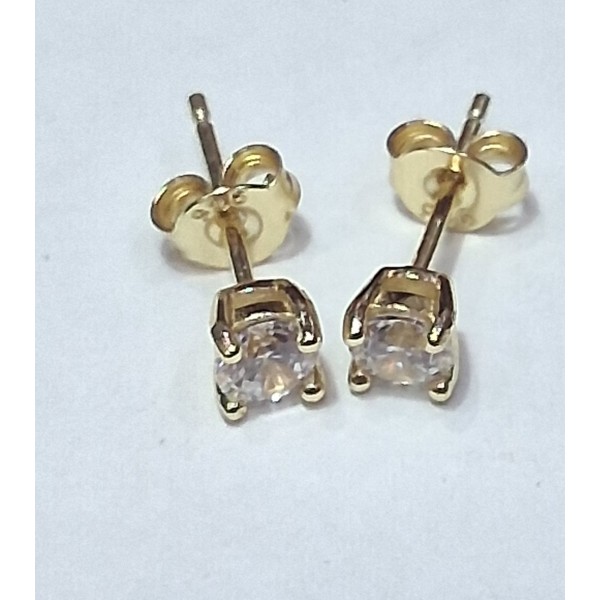 pendientes plata chapados con zc