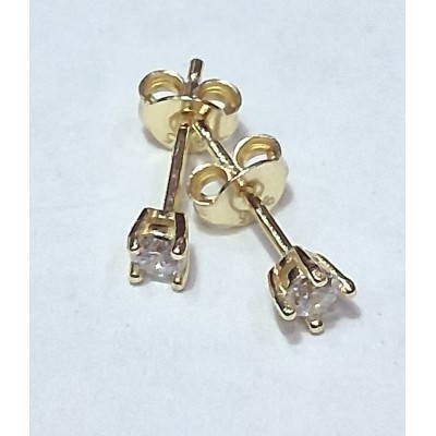 pendientes plata chapada con zc