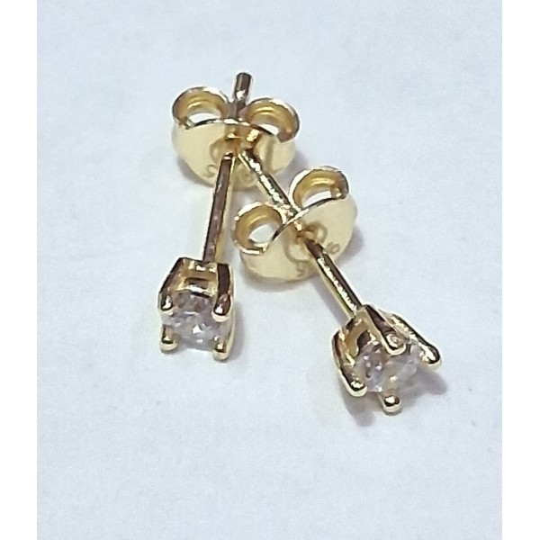 pendientes plata chapada con zc