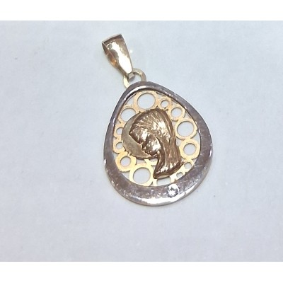 medalla virgen oro 18 ktes