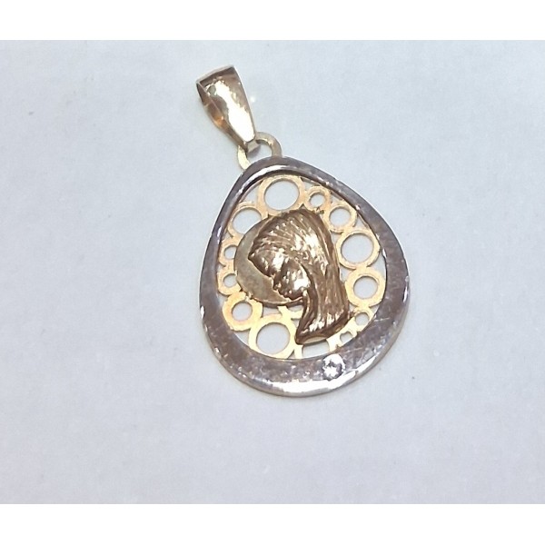 medalla virgen oro 18 ktes