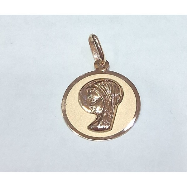 medalla virgen niña oro de 18 ktes