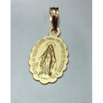 medalla oro amarillo de 18 ktes