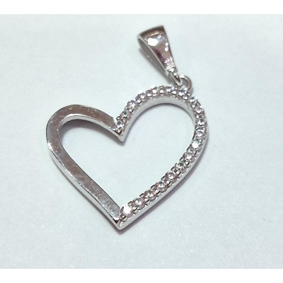 colgante oro blanco con zc de 18 ktes