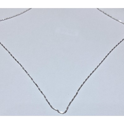 cadena de oro blanco de 18 ktes
