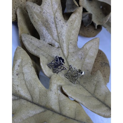 Pendientes plata mariposa