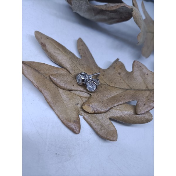 Pendientes de plata con zc