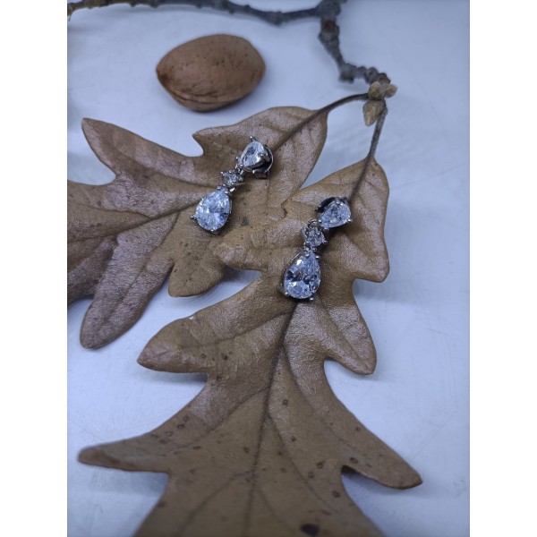 Pendientes plata de ley con zc