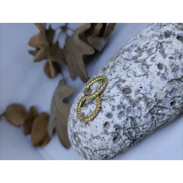 Aros chapados en oro amarillo con zc