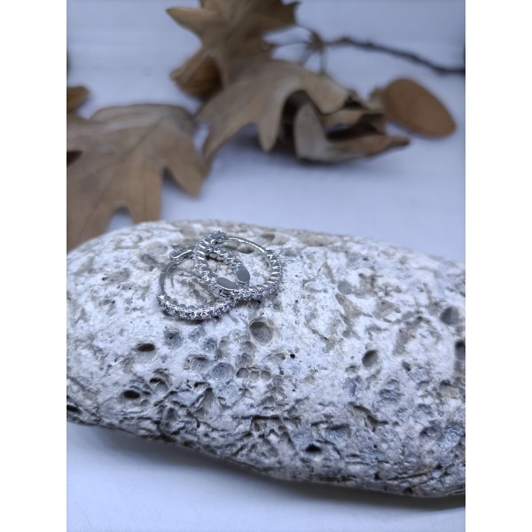 Aros de plata con zc