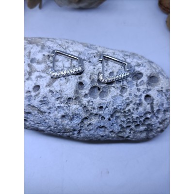 Pendientes de plata con zc