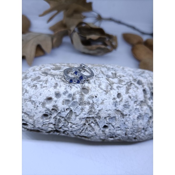 Pendientes de plata con zc