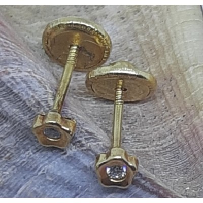 Pendientes oro amarillo bebe