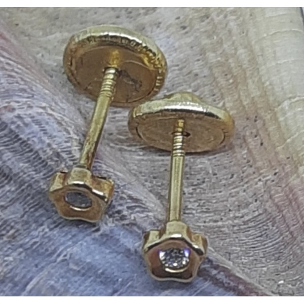 Pendientes oro amarillo bebe