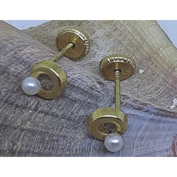 Pendientes oro amarillo bebe