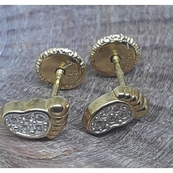 Pendientes oro amarillo bebe