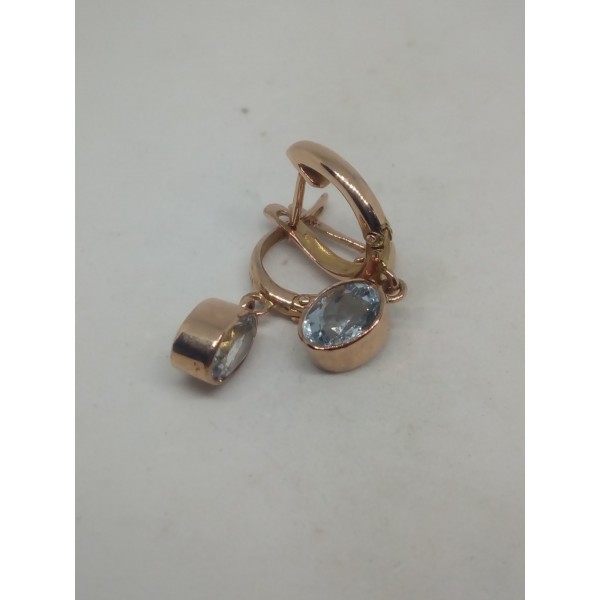 Ptes oro rosa con agua marina