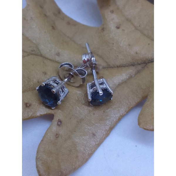 Par pendientes brillantes zafiro brillantes