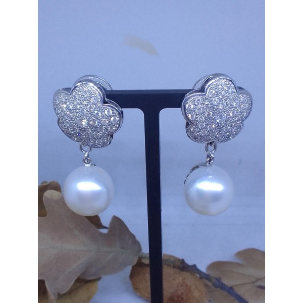 Par perla grandes brillantes