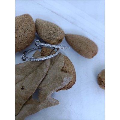 Aros oro blanco con brillantes