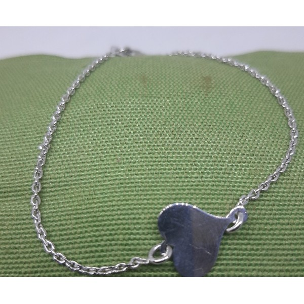 Pulsera plata corazon