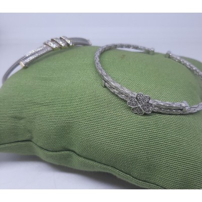 Pulsera plata cañas