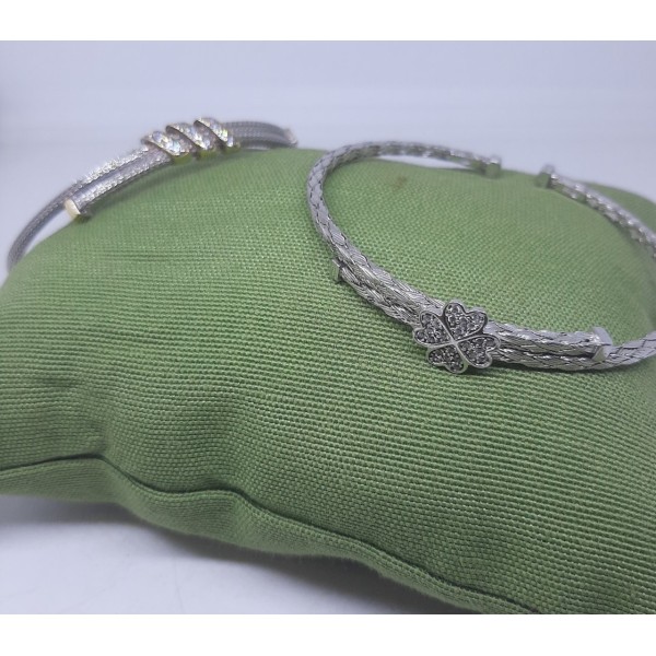 Pulsera plata cañas