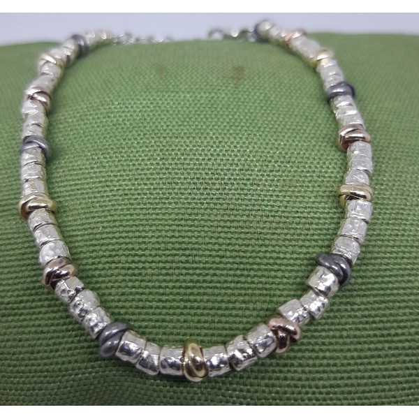 Pulsera plata chapada