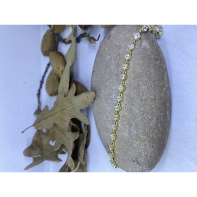 Pulsera plata con circonitas