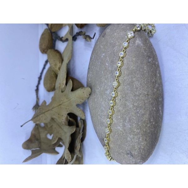 Pulsera plata con circonitas