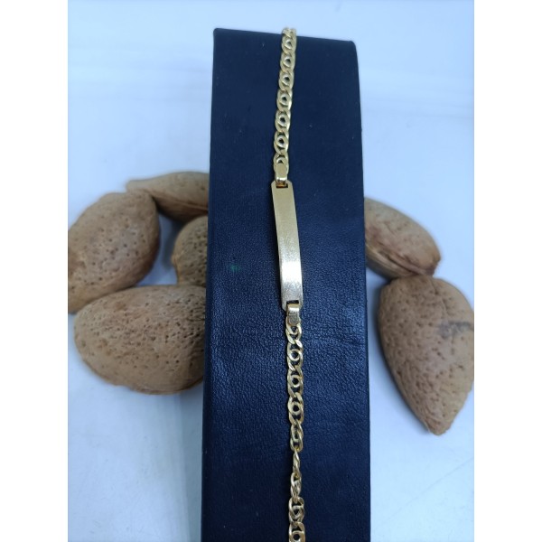 Pulsera oro placa