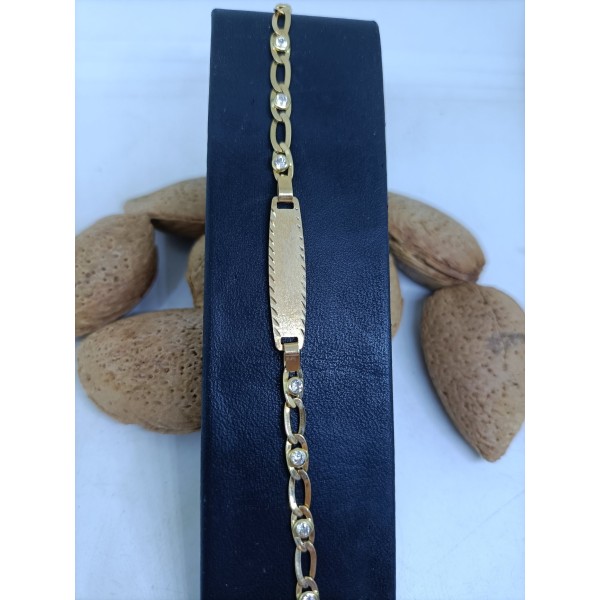 Pulsera oro placa ZC