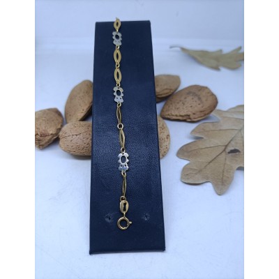 Pulsera oro bicolor osito