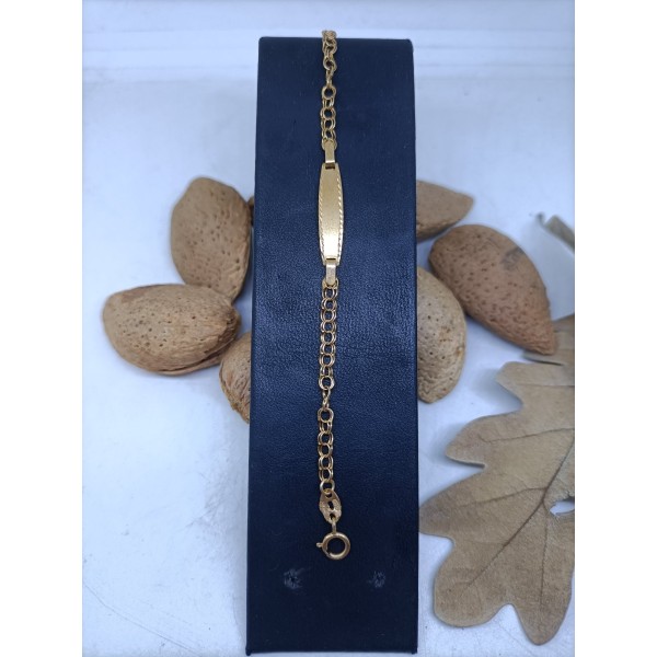 Pulsera oro placa