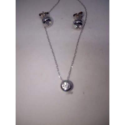 Juego oro blanco ptes 78 / colgante